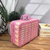 Caja de Ratán Retro Caja de Almacenamiento Empaque de Regalo de Boda Caja de Ratán Bolso de Mano de Ratán Caja de Regalo de Ratán