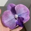 Pinza para el Cabello Doble Orquídea Pasador Accesorio para el Cabello Venta al por Mayor Bohemio Vacaciones en la Playa Pinza para el Cabello Doble Orquídea