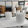 Fornecer barril de PTFE de tamanho grande de 200L 100L com tampa, peças de soldagem de PTFE grandes de tamanho não padrão