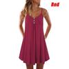 Vestido de verano de comercio exterior, falda amazónica, vestido con tirantes y botones para mujer europea y americana YY0013