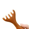 Peine de masaje de asta de ciervo de cinco puntas para terapia de meridianos de cabeza y cuero cabelludo, cuidado de la salud, herramienta de rana pequeña de sándalo para raspar el puente nasal