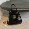 Bolsa Feminina Casual para o Dia a Dia 2026 Outono Novo Estilo Moda Versátil Patchwork Bolsa Transversal Estilo Coreano Color Block Bolsa de Ombro com Corrente