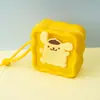 Monedero de silicona con forma de cueva cuadrada para niños, bolso cruzado para caminar, divertido y bonito bolso de silicona para cambio.
