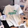 Camiseta Branca de Manga Curta Masculina Verão 2025 Nova Solta Camisa Básica Top de Celebridade da Internet Camiseta de Algodão para Adolescentes