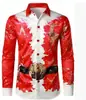 Otoño 2026 Nuevo Estación Independiente de Amazon Camisa de Manga Larga de Moda Camisa Navideña Impresa en 3D Ropa para Hombre