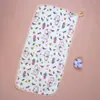 Toalla pequeña para bebé al por mayor seis capas toalla para niños algodón gasa impresa toalla facial toalla para eructos gancho plisada toalla para niños