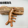 Pente de Massagem de Sândalo Dourado de Cinco Dentes Placa Gua Sha de Meridianos Bastão Multi-funcional para Pontos de Acupuntura da Cabeça Ferramenta de Beleza Facial Em Estoque