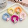 Crianças corda de cabelo amarrar elástico bebê pelúcia faixa de cabelo de inverno não machuca cabelo meninas corda de cabelo meninas cocar elástico alto