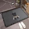 Alfombrilla absorbente de diatomeas para cocina, baño, puerta, secado rápido, antideslizante