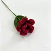 Flor de pelúcia acabada rosa com haste torcida haste única buquê de Dia dos Namorados, perfeito como presente de feriado para uma namorada
