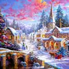 Nuevo Castillo de Paisaje DIY Pintura de Diamantes 5D Suministro Transfronterizo Pintura Decorativa Diamante Completo Precio Grande Excelente Fábrica al por Mayor