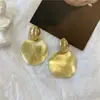 Pendientes Redondos Exagerados de Estilo Europeo y Americano, Modernos y Únicos, Pendientes de Botón Metálicos Geométricos Retro Minimalistas de Plata para Mujer