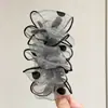 Pinza de Plátano de Gasa con Lunares Tridimensionales Ultra-Voluminosos Coreana para el Cabello, Clip de Cola de Caballo Esponjoso Versátil de Verano, Estilo Nuevo para Mujeres