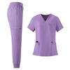 Uniformes de Enfermería Finos de Manga Corta, Ropa de Trabajo para Dentistas y Estilistas, Conjuntos Unisex, Exclusivamente para Ventas Transfronterizas