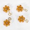 Aço inoxidável Flor de Cristal Margarida Cristal Frisado Pingente DIY Brincos Colar Pulseira Acessórios de Jóias