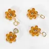 Acero Inoxidable Flor de Cristal Margarita Cristal Cuentas Colgante DIY Aretes Collar Pulsera Accesorios de Joyería