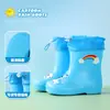 Botas de Lluvia para Niños, Lindos Dibujos Animados para Niños y Niñas, Cubrezapatos Impermeables para Bebés de Guardería, Botas de Lluvia Antideslizantes para Niños Medianos y Grandes con Terciopelo