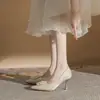 Zapatos de boda rojos Jinjiao CH60-3 zapatos de novia uso bidireccional pies no cansados Xiuhe vestido de novia principal tacón de aguja puntiagudo tacones altos