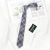 Gravata Azul Jk Menina Estilo Faculdade Uniforme Camisa Versão Slim Estreita Decorativa Xadrez Japonês Dk Masculino Tendência Amarrada à Mão 6cm