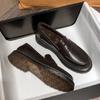 Enlace de Pedido del Cliente 2025 Otoño Nuevos Zapatos Planos de Cuero con Suela Gruesa Básicos JK Tallas Grandes para Mujer 41-43