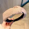 Diadema Retro Perezosa Simple de Onda de Lunares para Mujer Parte Superior Craneal Alta Diadema Combinable Estilo Coreano Celebridad de Internet Fuera de lo Común Estampas de Cabello Presionado Mechones de Cabello