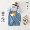 Mameluco de manga corta para bebé niña Verano Delgado Ropa para bebé Ropa para niña para salir Algodón puro Clase A Ropa para gatear para recién nacidos