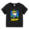 Lote misto de camiseta infantil de algodão com manga curta de desenho animado jaqueta de verão para menino roupas de verão roupa infantil de bebê com manga curta