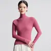 Suéter de Lã Puyuan 100% Puro Feminino Gola Alta Meia Suéter Tricô Integrado Sem Costura Suéter Camada Base de Lã Merino para Mulheres