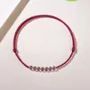 Pulsera de Cuerda Roja Trenzada de Cristal Blanco para Mujer, Cuerda Roja para Parejas para Quitar la Mala Suerte, Buena Suerte y Bendiciones, Cuerda de Mano para el Año de Nacimiento para Garantizar la Seguridad