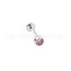 Brincos Redondos de Liga de Titânio F136 Europeus e Americanos com Zircônia Embutida, Piercings Labiais, Piercings de Hélice, Joias para Piercing Corporal de Titânio G23