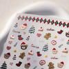 Pegatinas para Uñas de Atmósfera Navideña Color Crema Vintage Ts-3865 Infantil Dopamina Dibujos Animados Serie Navideña