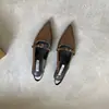 Sandalias de Tacón Grueso Estilo Francés con Punta Abierta Zapatos de Hada 2025 Nuevo Verano con Vestido Punta Fina Tacón Medio Bajo Espalda Abierta Zapatos de Una Sola Tira