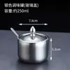 Botella de Condimento de Acero Inoxidable 304 Coreano Cocina Chili Salsa de Soya Tarro Salero con Cuchara Caja de Condimentos Tarro Dorado Creativo