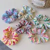 Diademas de Punto Rayadas Color Dopamina Versátiles Estilo Universitario para Chicas Scrunchies Accesorios para Cola de Caballo