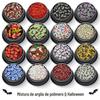 Cross-Border 16 cores Halloween cerâmica macia mista Set Ultra-fino esmalte maquiagem unhas joias materiais atacado