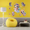 Adesivos de Parede Unicórnio Arco-Íris Inspiradores Transfronteiriços Decoração Temática Estilo Desenho Animado Quente para Quarto de Crianças