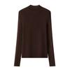 Hengjia Det2025 Otoño/Invierno Nuevo Lavable a Máquina Lana Fina de Isla Cuello Alto Tejido Fino Cálido Camiseta Base de Lana