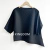 Série Plissada Estilo Miyake Japonês e Coreano Manga Curta Feminino Estilo Urbano Slim Fit Top Alta Qualidade Tt Meia Manga