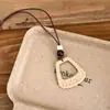 Estilo Dinheiro Velho Estilo Chinês! Colar com Pingente Marrom para Mulheres, Corrente de Clavícula de Luxo de Alto Padrão, Acessório Longo de Verão