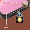 Tapón de polvo para teléfono móvil 2D, colgante acrílico de gatito transfronterizo, colgante de Tipo C enojado, artículo de venta caliente, otros productos africanos