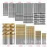 50 peças conjunto de brocas helicoidais revestidas de titânio aço rápido haste reta mini broca helicoidal para abrir furos 1-3mm broca para furadeira elétrica