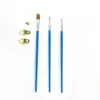 Set de 3 Pinceles para Pintura al Óleo Digital, Pincel de Punta de Gancho de Pelo de Nylon, Pincel Plano de Cabeza Plana para Pintura Acrílica, Pincel de Pelo de Nylon