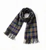 Chal de Cuadros de Cachemira Sintética en Stock Transfronterizo para Mujer, Bufanda Grande Cálida de Otoño e Invierno, Borla que No Suelta Manta de Doble Uso Fábrica
