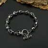 Pulsera vintage de aleación personalizada para hombre, superventas transfronteriza europea y americana, pulsera de calavera electrochapada, nueva pulsera para hombre
