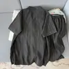 Cardigan Masculino de Algodão Nuvem Fino Listrado para Dormir/Lazer - Venda Quente Verão 2026