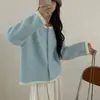 Cardigan Suéter de Lã de Visão Oversized Rosa Estilo Chanel para Mulheres, Estilo Francês, Novo Top de Tricô Solto Primavera e Inverno