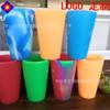 Copo de silicone arco-íris de grau alimentício copo de café criativo atacado pontual O copo pode ter o logotipo personalizado