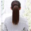 Peluca Largo Variado Negro para Mujer Cabello Lacio Sobrenatural Correa de Cola de Caballo Moda Seda de Alta Temperatura Peluca Suave