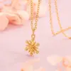 2026 Nueva Moda Lujo Ligero Copo de Nieve Dorado Collar Exquisito Sensación de Alta Gama Cadena para Clavícula Regalo para Novia Nicho