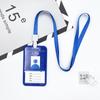 Conjunto de certificados de silicone com borda transparente porta-cartões de identificação colarinho branco permissão de trabalho atacado comércio exterior capa protetora para cartão IC de ônibus